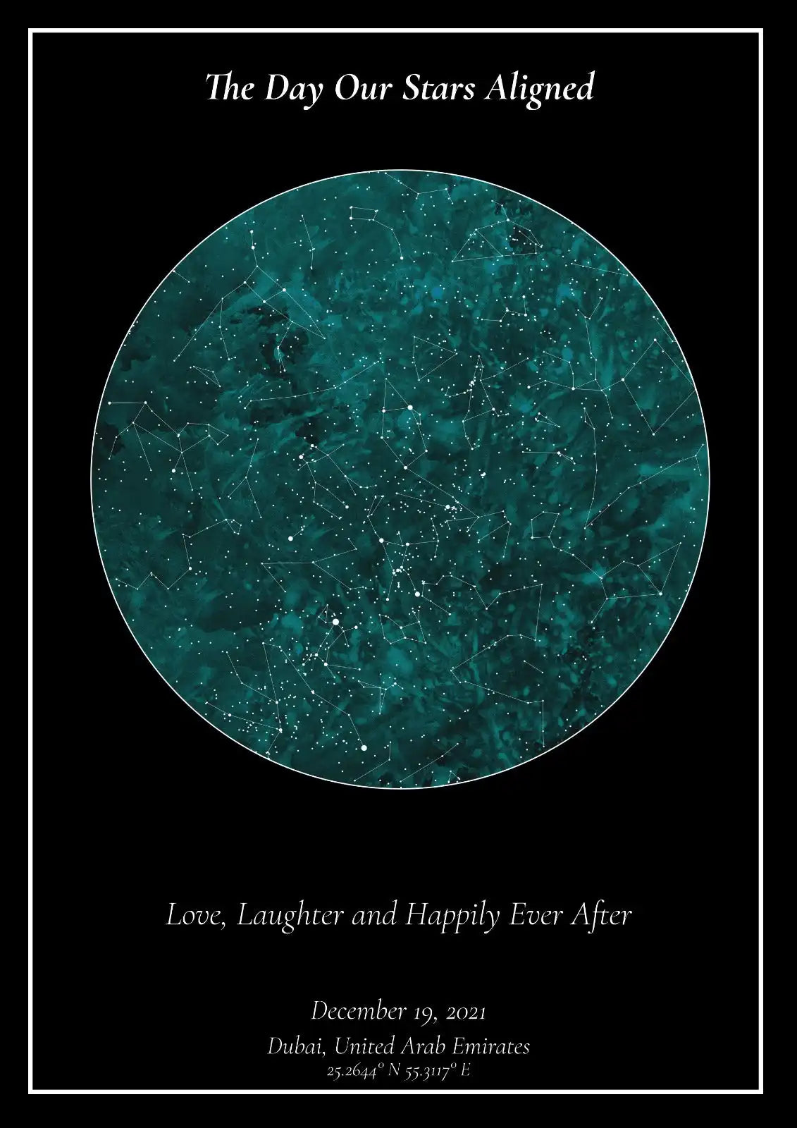 Emerald Green Star Map starmapsuae.myshopify.com