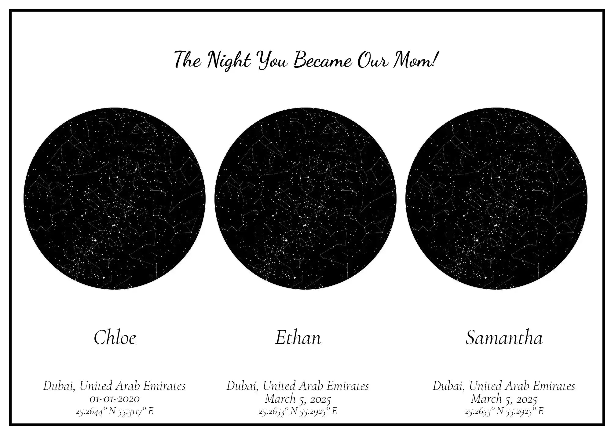 FATHERS DAY TRIPLE STAR MAP starmapsuae.myshopify.com