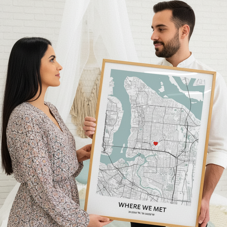 Where We Met Map - Star Maps UAE