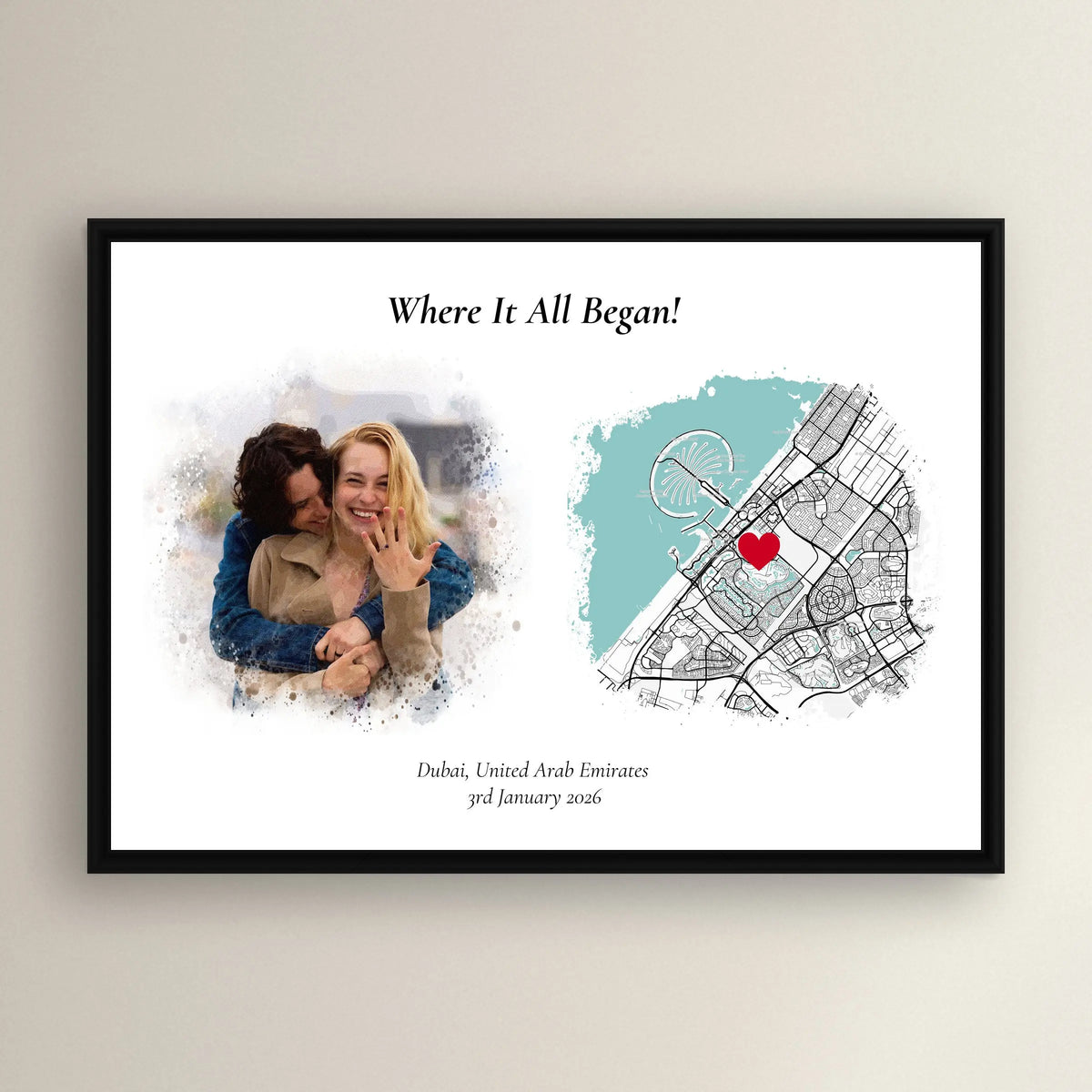 Where It All Began Map + Photo Star Maps UAE