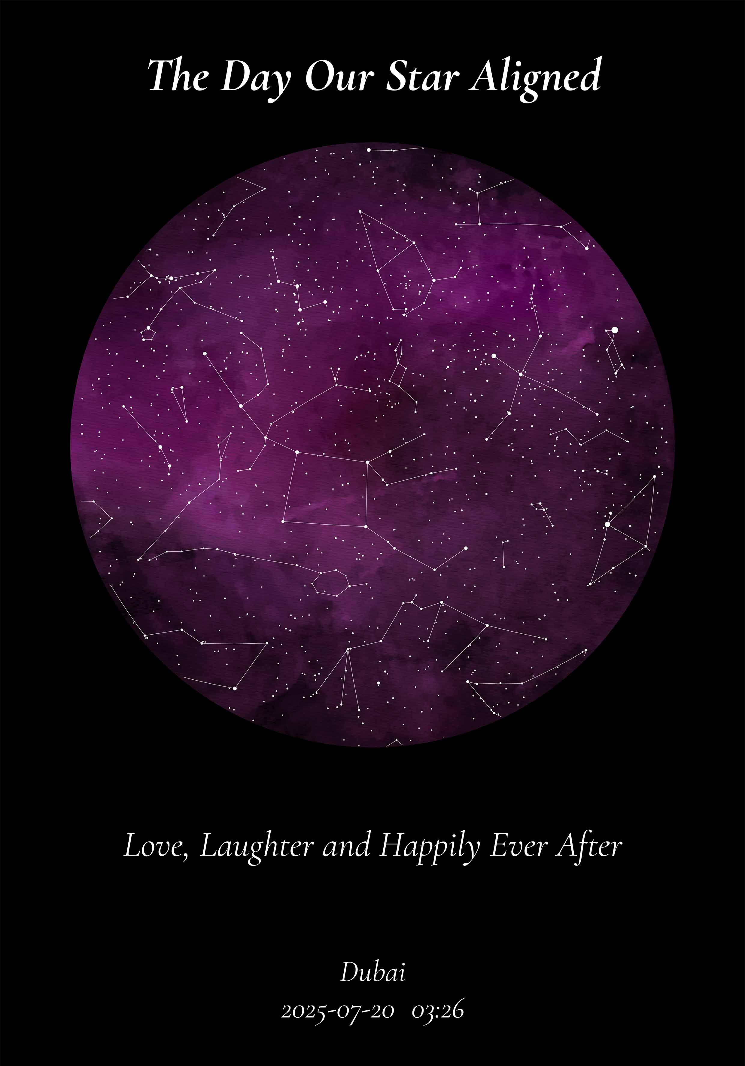 Velvet Nights Star Map - Star Maps UAE