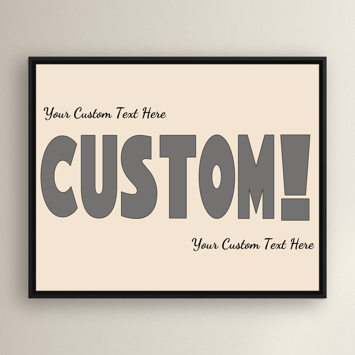 Custom name photo collage, photos arranged into the letters of a name, in a black frame