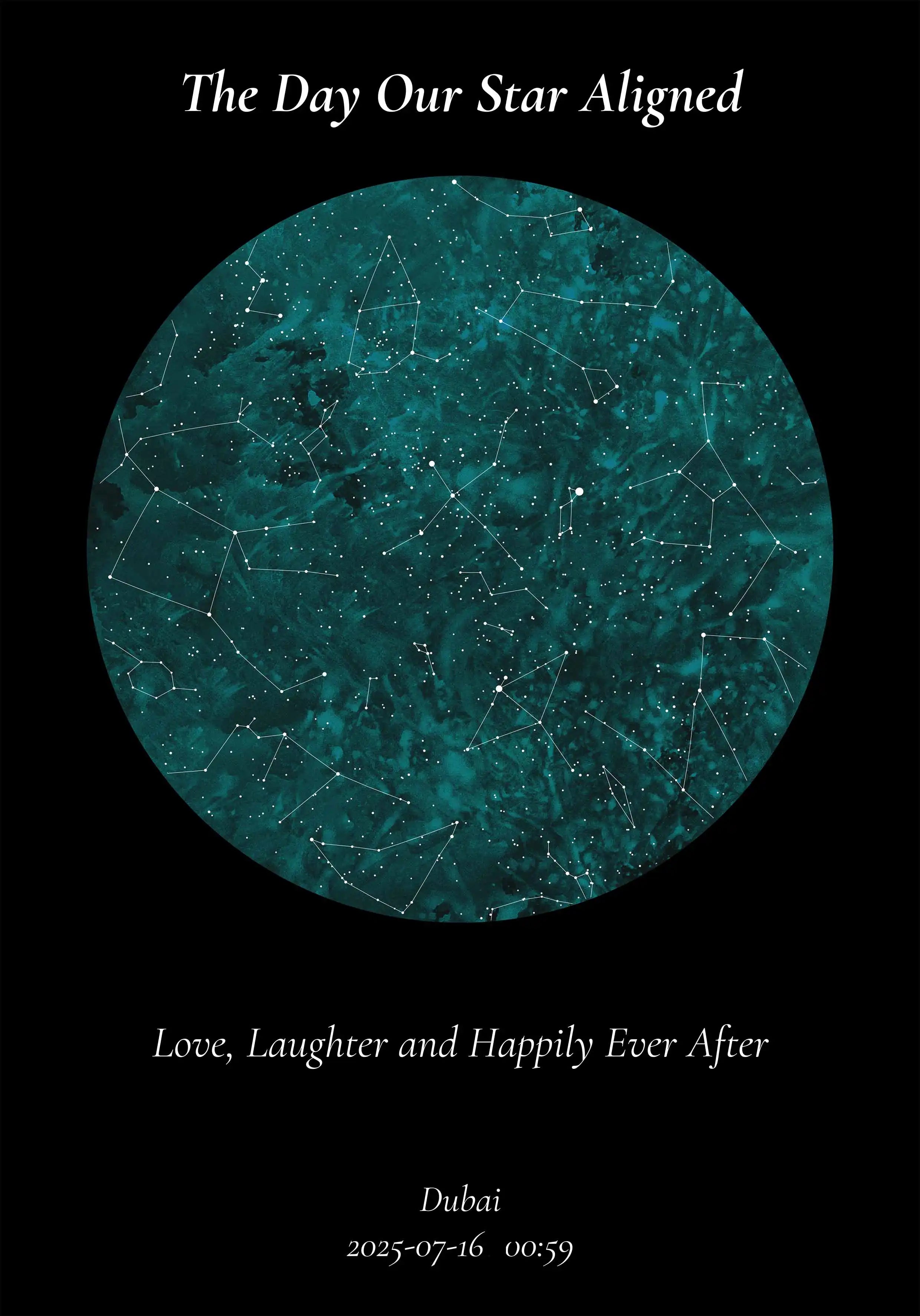 Emerald Green Star Map starmapsuae.myshopify.com