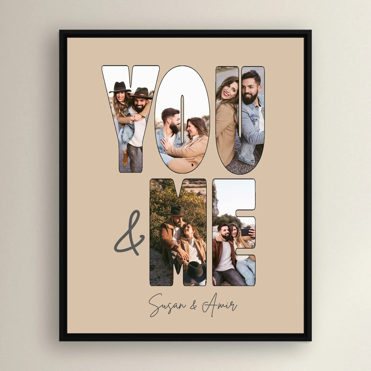 You & Me Photo Collage Vertical Star Maps UAE