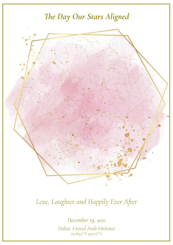 Chiffon Pink Star Map starmapsuae.myshopify.com