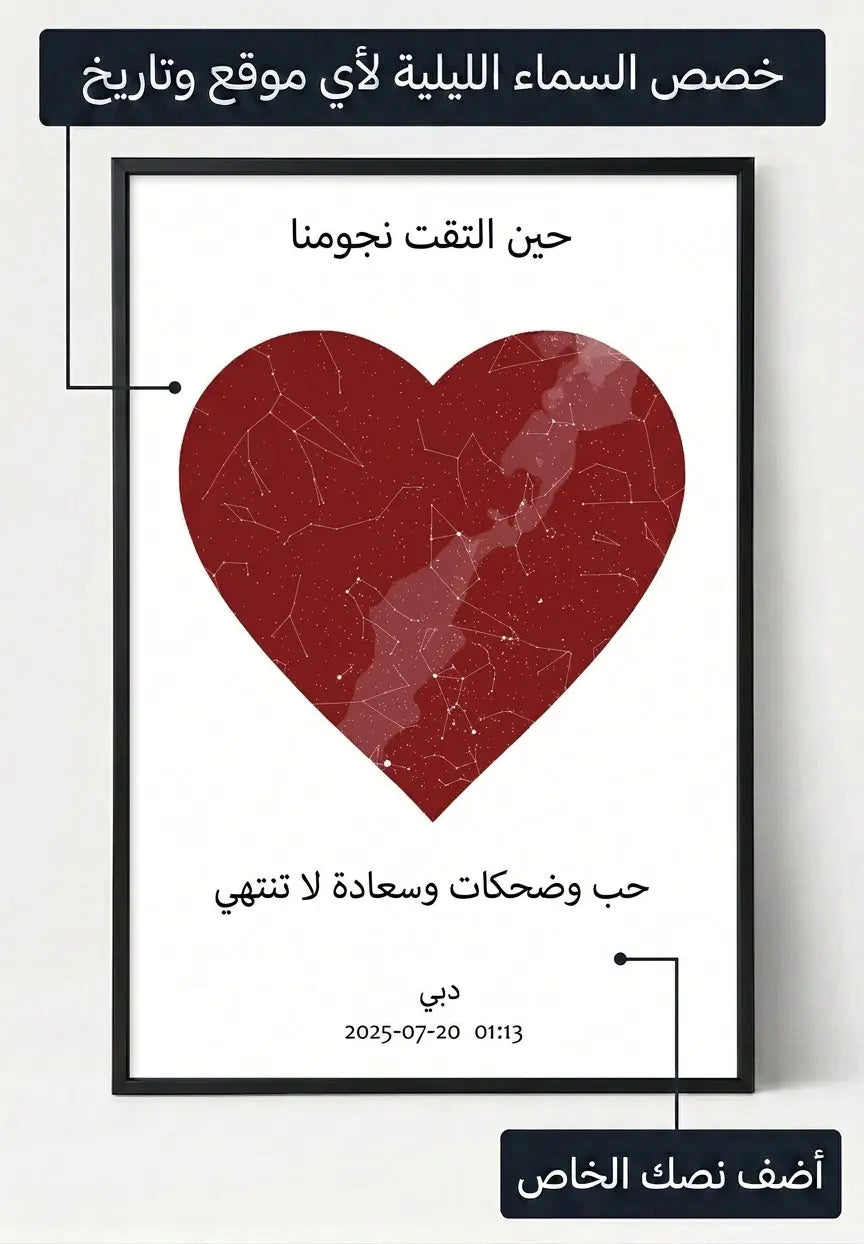 خريطة النجوم بالقلب Star Maps UAE